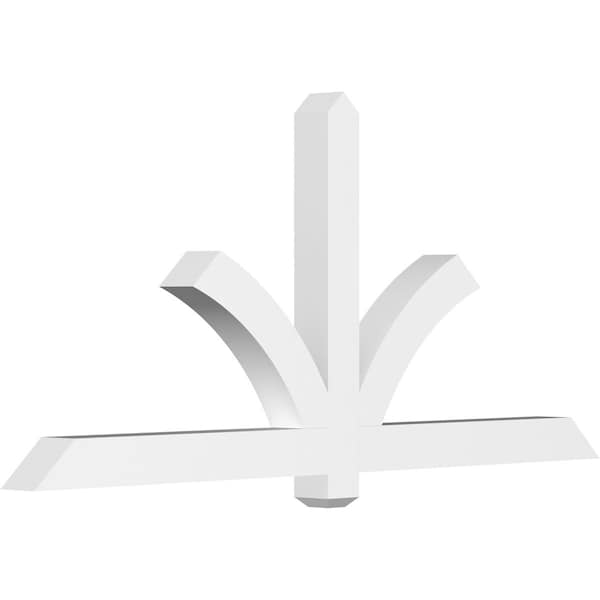 Ekena Millwork Redmond Architectural Grade PVC Gable Bracket, 72"W x 33"H x 4"D x 4"F, 11/12 Pitch GBP072X33X0404RED00 - main